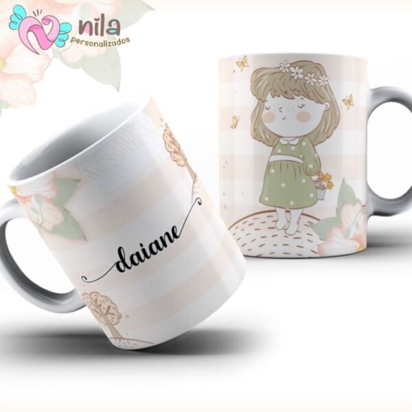 Caneca Menina Teen com Nome