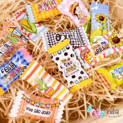 500 Balas Festa São João - Festa Junina Personalizada