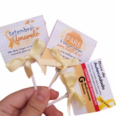 30 Pirulitos Setembro Amarelo
