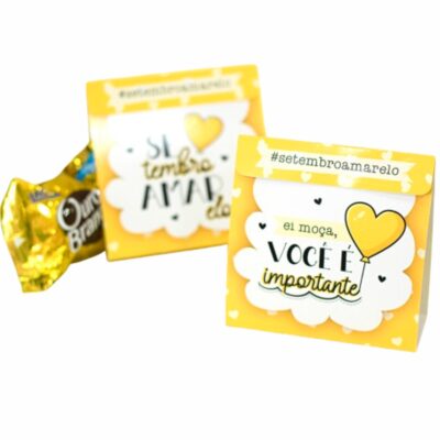 100 Porta Bombom Setembro Amarelo SEM Bombom