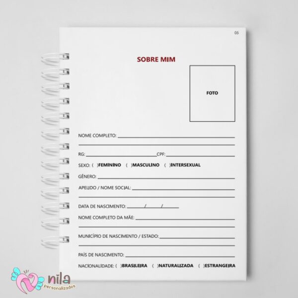 Caderneta de Vacinação Adulto com Capa Personalizada Modelo 01 - Imagem 2