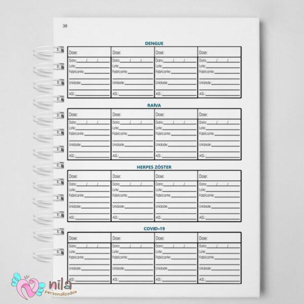 Caderneta de Vacinação Adulto com Capa Personalizada Modelo 01 - Imagem 6