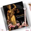 Caderno A5 Direito Deusa Floral com Preto