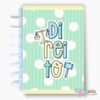 Caderno de Disco Direito Verde Cute