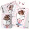 Kit Diário de Leitura + Caneca Rosa Cute