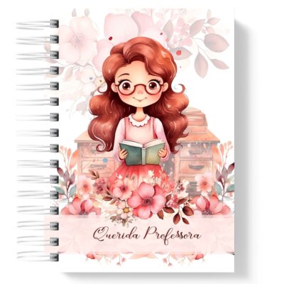 Caderno ou Planejamento Professora Cute com Nome