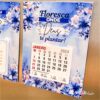 100 Calendários de Geladeira 2025 Coleção Flores Azul - Image 2