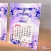 50 Calendarios de Geladeira 2025 Coleção Flores Lilás - Image 2