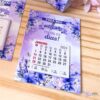50 Calendarios de Geladeira 2025 Coleção Flores Lilás