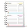 Agenda Escolar Personalizada 2 dias por folha sem data