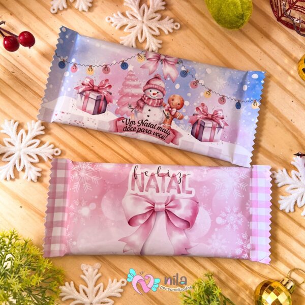 4 Adesivos para Barra de Chocolate 80g Natal - Image 2