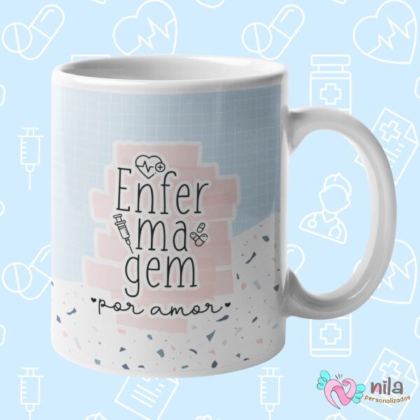 Caneca Enfermagem por Amor