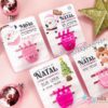 100 30 CARD para Presilha Natal Rosa COM Presilha