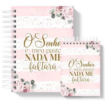 Kit Presente Caderno + Bloco Frases Bíblicas