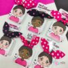 100 Card para xuxinha + 100 Elástico De Cabelo Xuxinhas com Lacinho Mulheres