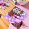 100 Cartões com Batom de Chocolate Páscoa