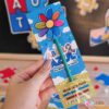 100 Porta lápis + 100 lápis Personalizado Abril Azul