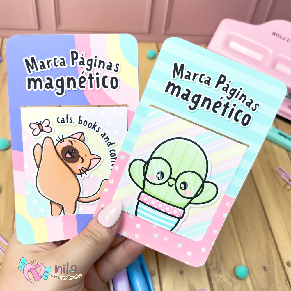 Kit com 2 Marca Página Magnético Fofurinhas