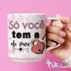 Caneca Casal Só Você tem a Chave do meu Coração