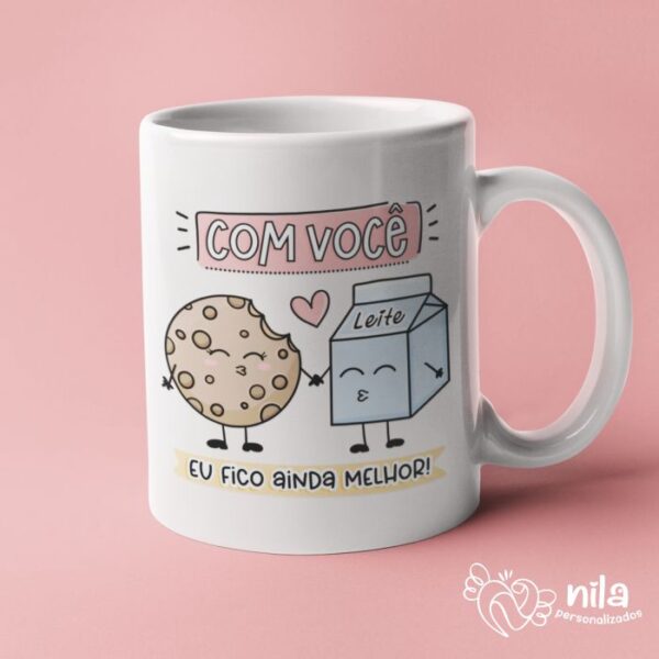 Caneca Casal - Com Você Eu Fico Ainda Melhor
