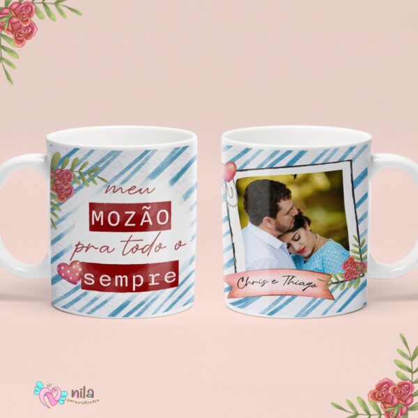 Caneca Casal com Foto - Meu Mozão pra todo Sempre