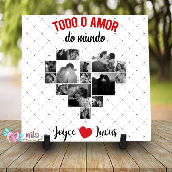 Azuleijo Personalizado Casal com Fotos