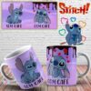 Caneca de Vidro Jateada - Casal Stith e Angel Namorados