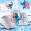 Caneca de Vidro Jateada - Casal Stith e Angel Namorados