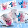 Caneca de Vidro Jateada - Casal Stith e Angel Namorados