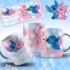 Caneca de Vidro Jateada - Casal Stith e Angel Namorados