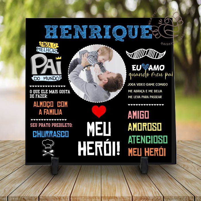 Azulejo Personalizado Dia dos Pais - Imagem 2