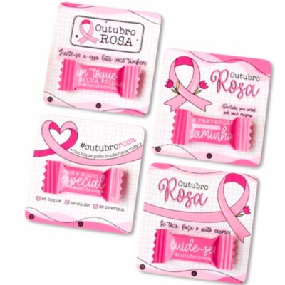 50 Card + 50 Balas Outubro Rosa