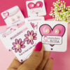 100 Brincos de Pérolas + 100 Card Ourubro Rosa