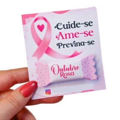 30 Card + 30 Balas Outubro Rosa