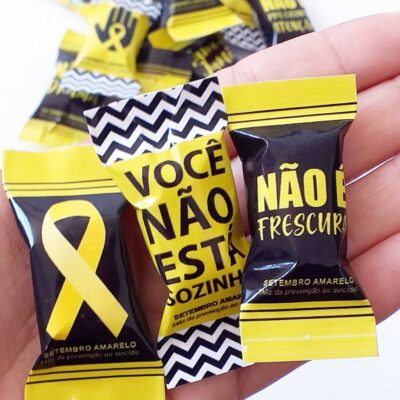100 Balas Personalizada Setembro Amarelo