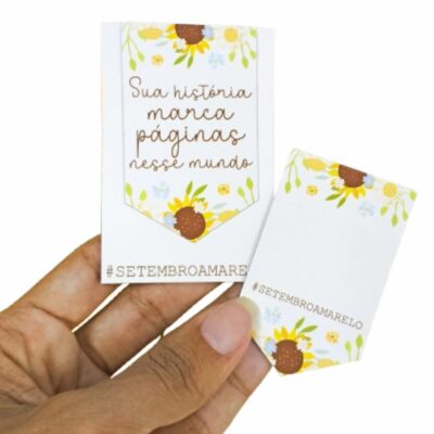 Kit com 48 Marca Página Magnético Setembro Amarelo