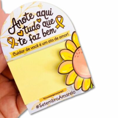 100 Card com Post-it Setembro Amarelo