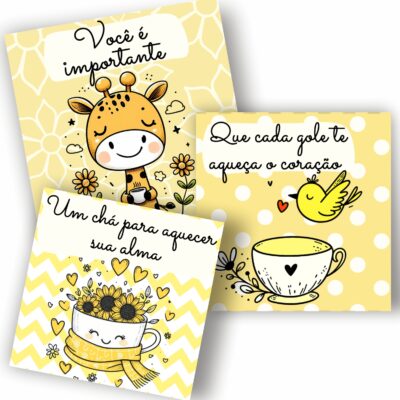 100 Sachês de Chá de Auto Cuidado Setembro Amarelo