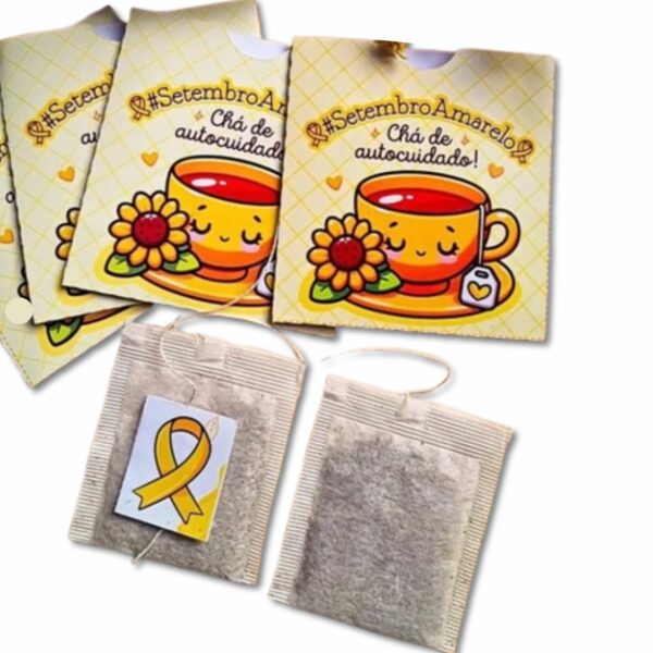 30 Sachês de Chá de Auto Cuidado Setembro Amarelo - Imagem 3