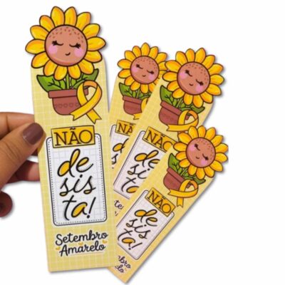 100 Marca Página Setembro Amarelo Flor