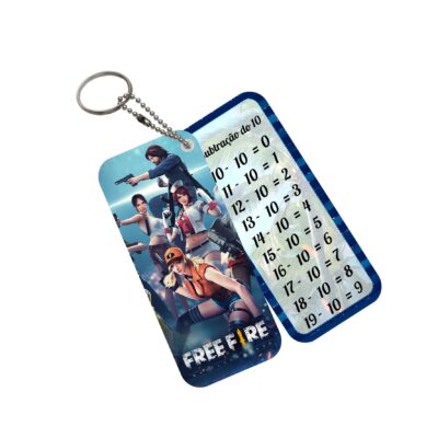 Chaveiro Tabuada Free Fire
