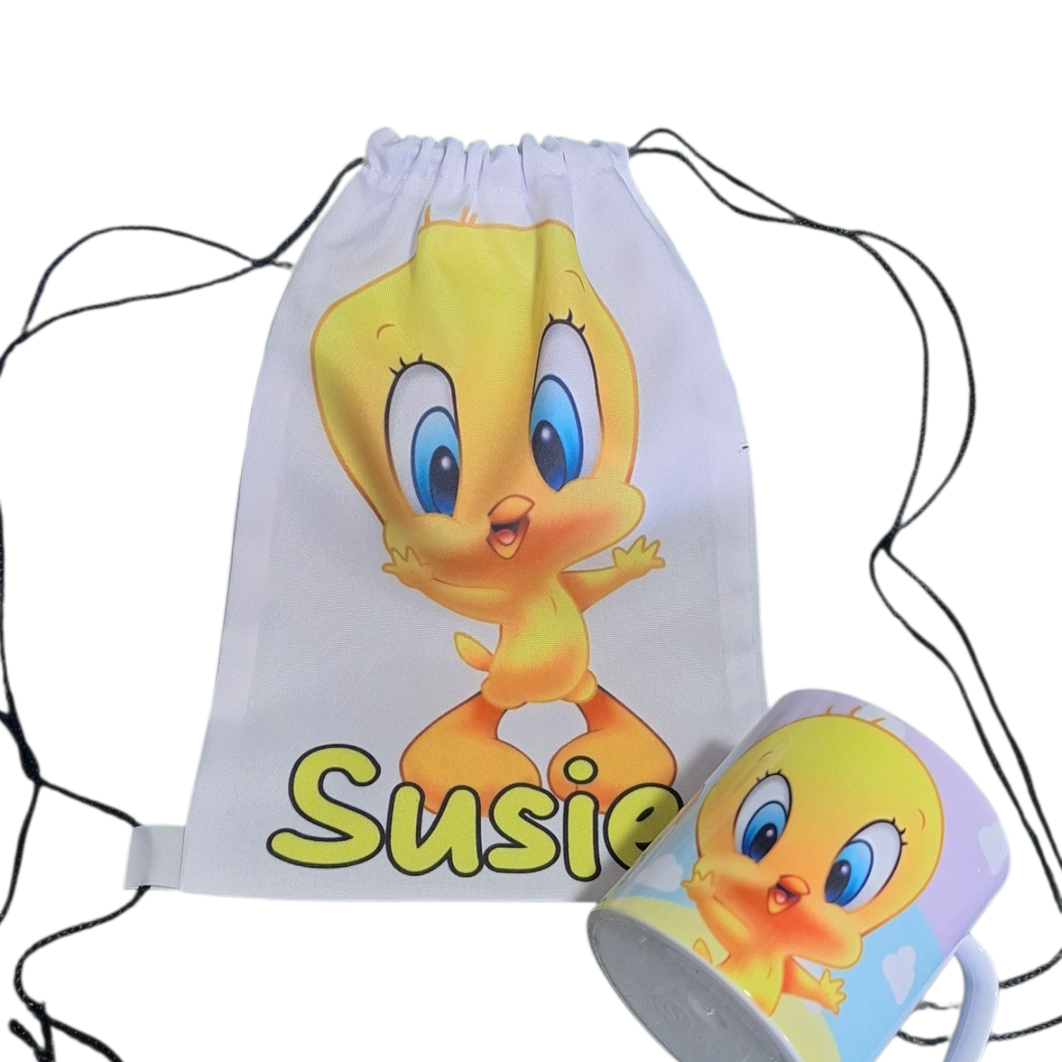 Kit Caneca de Polímero + Mochila de tecido personalizada