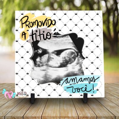 Azulejo Personalizado Promovido a Titio ou Titia