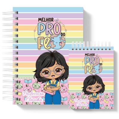 Kit Presente Caderno + Bloco mestres cute