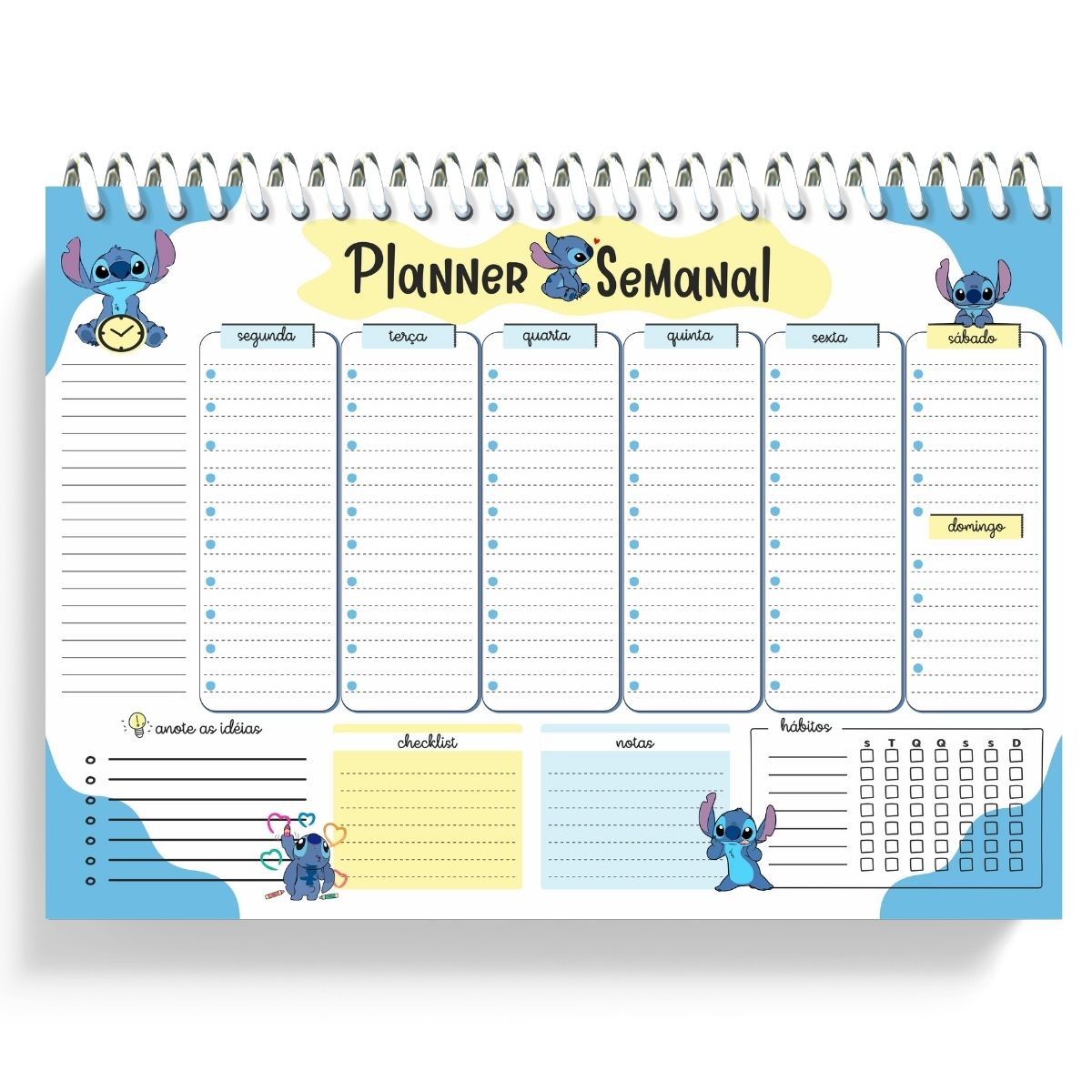 Planejamento Semanal de Mesa Stitch - Imagem 2