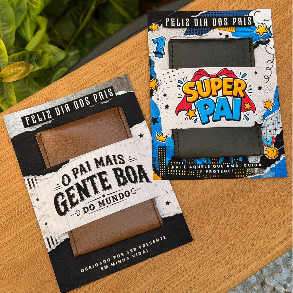 50 Carteira Porta Cartão com Card Dia dos Pais