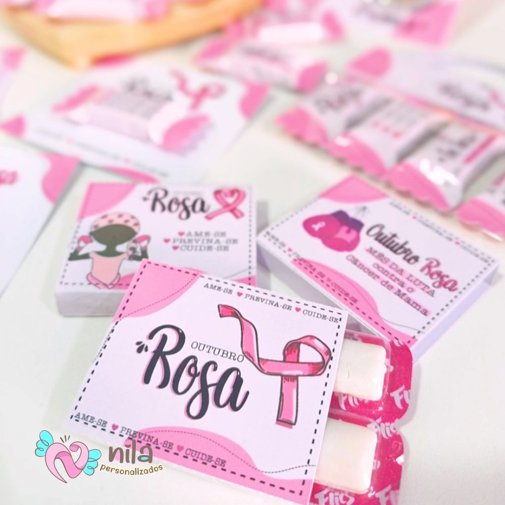 100 Chiclete com capa Outubro Rosa - Imagem 2
