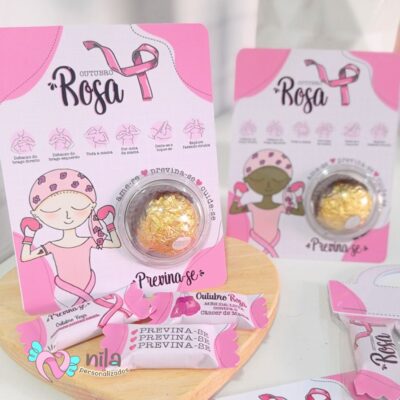 50 Cartões com Blister Outubro Rosa