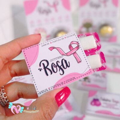 100 Chiclete com capa Outubro Rosa