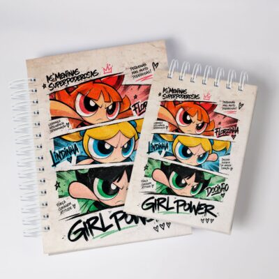 Kit Caderno + Bloco Personalizado com nome Girl Power